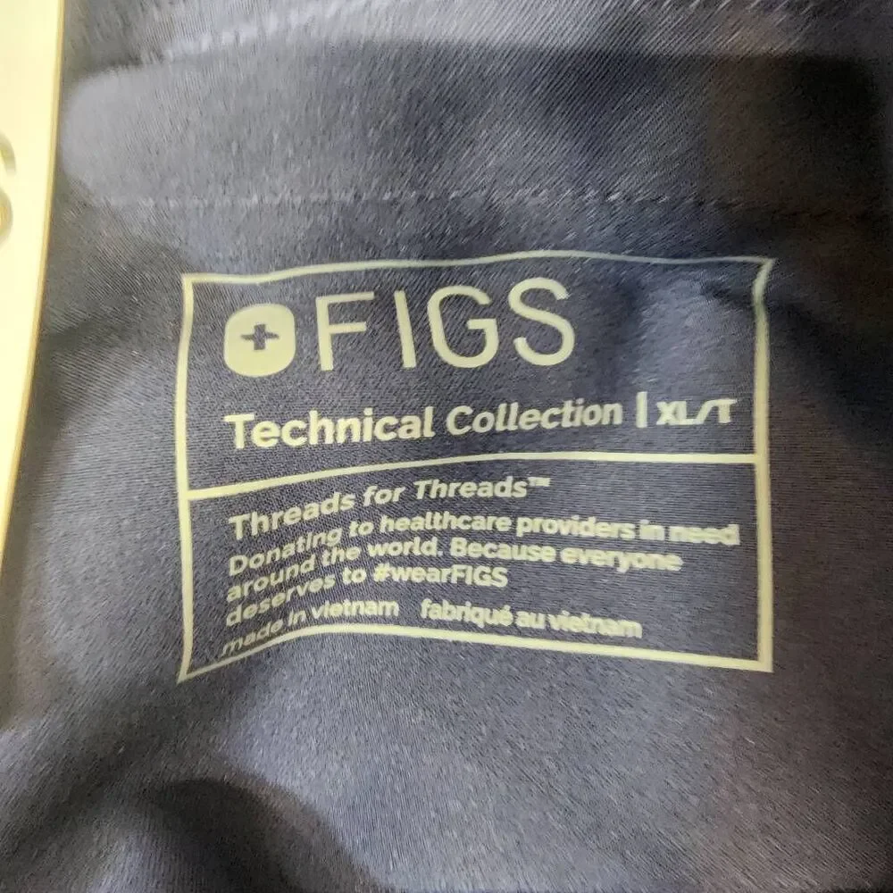 Figs Men's XL Tall  Navy Axim Cargo Scrub Pants Nursing Workwear